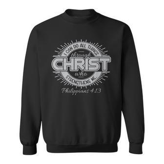 Philippians 413 I Can Do All Things Trendy Christian Sweatshirt - Seseable