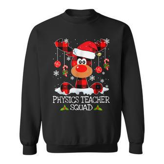 Physics Teacher Reindeer Christmas Xmas Teacher Squad Men Women Sweatshirt Graphic Print Unisex - Thegiftio UK