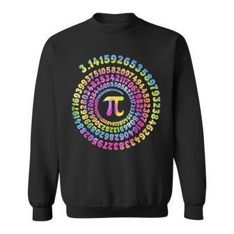 Pi Day Spiral Pi Tie Dye Numbers Math Pi Day 314 Sweatshirt | Mazezy