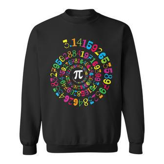 Pi Spiral Novelty Math Geek 314 Pi Day Sweatshirt - Seseable