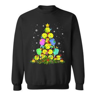 Pickleball Christmas Tree Santa Pickleball X Mas Lights 2022 Men Women Sweatshirt Graphic Print Unisex - Seseable