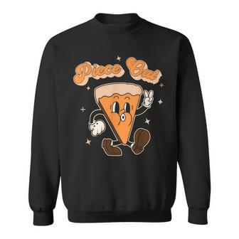 Piece Out Pumpkin Pie Retro Thanksgiving Fall Groovy Funny V3 Men Women Sweatshirt Graphic Print Unisex - Thegiftio UK