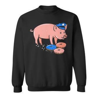 Pig Cop Funny Police Officer Doughnut Gift Sweatshirt - Seseable