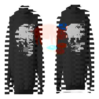 Pig Cop Funny Police Officer Doughnut Gift Sweatshirt | Seseable FR