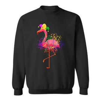 Pink Flamingo Bird Animal Cute Mardi Gras Carnival V6 Sweatshirt - Seseable