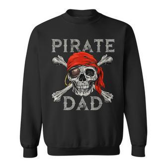 Pirate Dad Jolly Roger Skull & Crossbones Flag Sweatshirt - Thegiftio UK