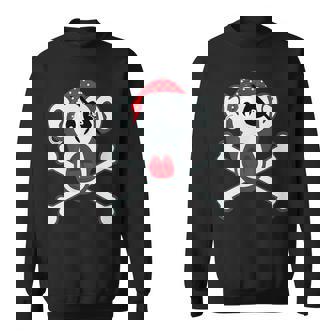 Pirate Monkey | Retro Crossbones Funny Monkey Pirate Men Women Sweatshirt Graphic Print Unisex - Thegiftio