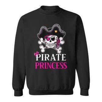 Pirate Princess Funny Crossbones Jolly Roger Flag Sweatshirt | Mazezy