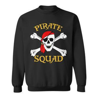 Pirate Squad Skull And Crossbones Men Women Sweatshirt Graphic Print Unisex - Thegiftio UK