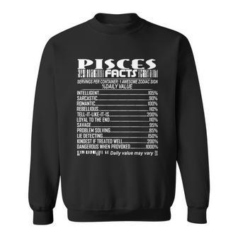 Pisces Facts V2 Men Women Sweatshirt Graphic Print Unisex - Thegiftio UK
