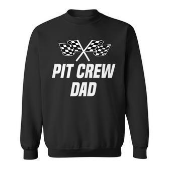 Pit Crew Dad Hosting Race Car Birthday Parties Sweatshirt - Thegiftio UK