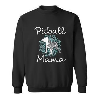 Pitbull Mama Mandala Cute Pit Bull Dog Gift Men Women Sweatshirt Graphic Print Unisex - Thegiftio UK