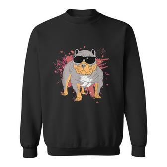Pitbull Sunglasses Funny American Bully Dog Pitbulls Lover Sweatshirt - Thegiftio UK