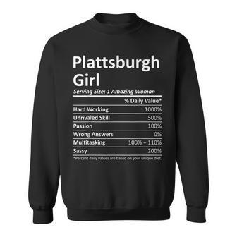 Plattsburgh Girl Ny New York Funny City Home Roots Usa Gift Sweatshirt | Mazezy