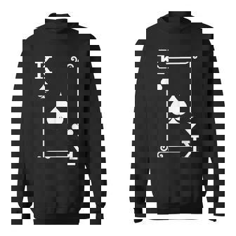 Playing Cards - Matching Spades Card Suits - King Card Men Women Sweatshirt Graphic Print Unisex - Thegiftio UK