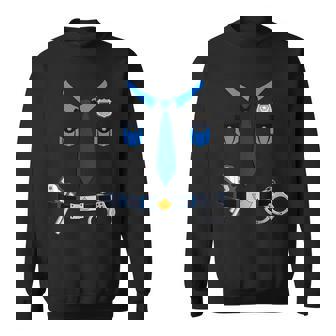 Policeman Costume Funny Halloween Police Officer V2 Men Women Sweatshirt Graphic Print Unisex - Thegiftio UK