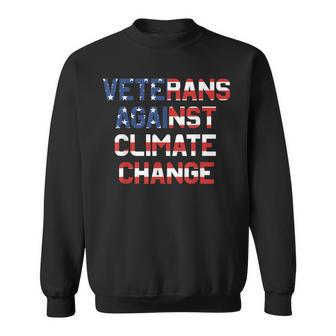 Political Veterans Against Climate Change W Us Flag Men Women Sweatshirt Graphic Print Unisex - Seseable