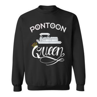 Pontoon Queen Funny Pontoon Boat Accessories Sweatshirt - Seseable