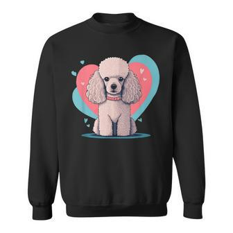 Poodle Dog With Heartdecoration - Doglove Sweatshirt | Mazezy