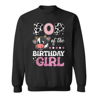 Pop Of The Birthday Girl Farm Barnyard Party Cow Lover Sweatshirt | Mazezy