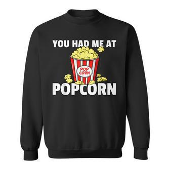 Popcorn Gift Cinema Movie Snack Men Women Sweatshirt Graphic Print Unisex - Thegiftio UK