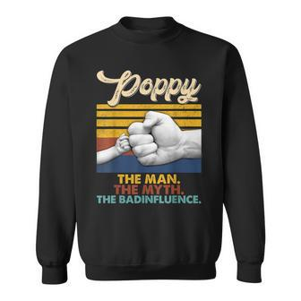 Poppy The Man The Myth The Legend Retro Grandpa Gift For Mens Sweatshirt | Mazezy