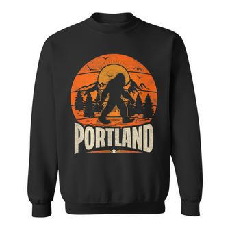 Portland Oregon National Park Travel Bigfoot Portland Maine Sweatshirt - Seseable