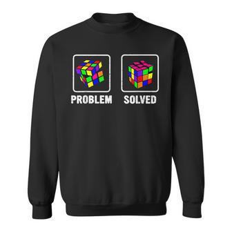 Problem Solver Cube Speed Cubing Puzzles Funny Math Lovers Sweatshirt - Seseable