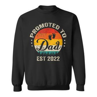 Promoted To Dad Est 2022 Vintage Sun Family Soon To Be Dad Sweatshirt - Seseable
