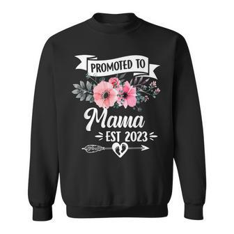 Promoted To Great Mama Est 2023 Mothers Day Sweatshirt - Seseable