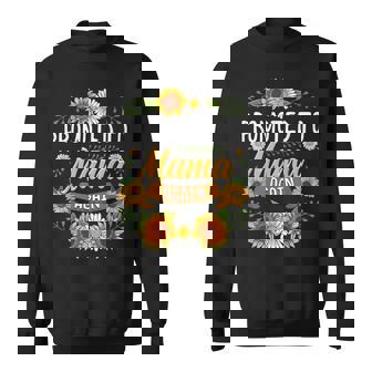 Promoted To Mama Again Sunflower Gifts New Mama Sweatshirt | Mazezy