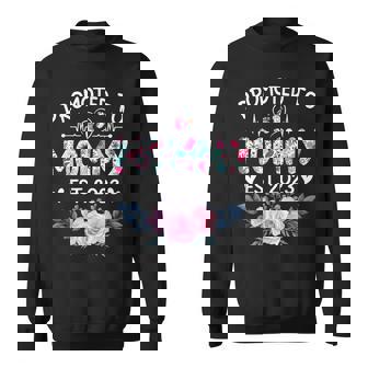 Promoted To Mommy Est 2023 Pregnancy Announcement Men Women Sweatshirt Graphic Print Unisex - Thegiftio