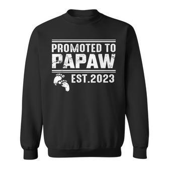 Promoted To Papaw 2023 Funny For First Time Papaw Sweatshirt | Mazezy