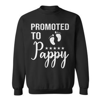 Promoted To Pappy First Time New Fathers Day Gift Sweatshirt - Seseable