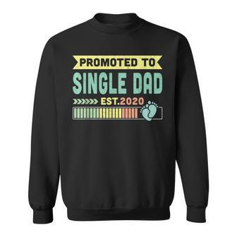 Promoted To Single Dad Est 2020 Vintage Christmas Gift Sweatshirt - Seseable