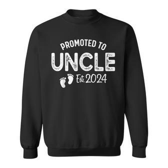 Promoted To Uncle 2024 Soon To Be Uncle Funny New Dad Sweatshirt - Thegiftio UK