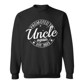 Promoted To Uncle Again 2023 Soon To Be Grandma Pregnancy Sweatshirt | Mazezy AU