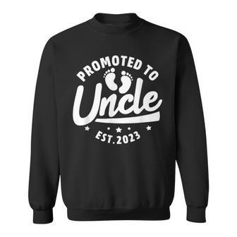 Promoted To Uncle Est 2023 Pregnancy Baby Announcement Sweatshirt - Seseable