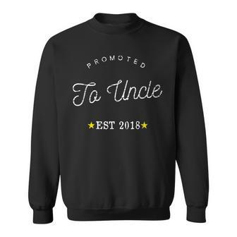Promoted To Uncle New Baby To Be Expecting Pop Retro Sweatshirt | Mazezy UK