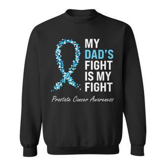 Prostate Cancer Awareness Light Blue Ribbon Dad Survivor Sweatshirt | Mazezy