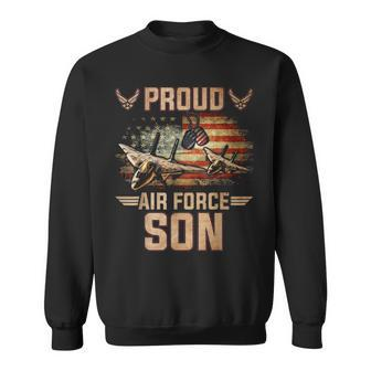 Proud Air Force Son Veteran Pride Sweatshirt - Seseable