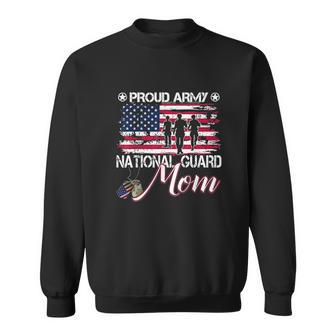 Proud Army National Guard Mom American Flag Men Women Sweatshirt Graphic Print Unisex - Thegiftio UK