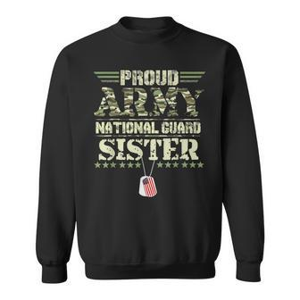 Proud Army National Guard Sister Usa Military Veteran Womens Men Women Sweatshirt Graphic Print Unisex - Seseable
