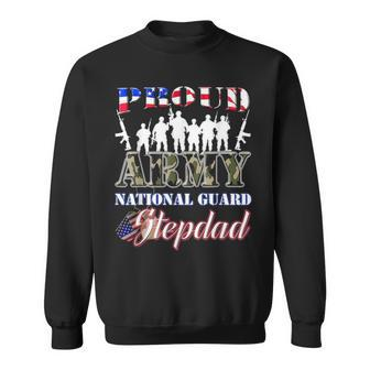 Proud Army National Guard Stepdad Us Fathers Day Men Sweatshirt - Seseable