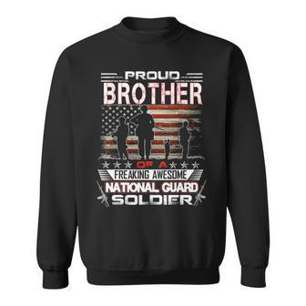Proud Brother Of National Guard Soldier Military Sibling Sweatshirt - Seseable