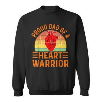 Proud Dad Of A Heart Warrior Heart Attack Survivor Vintage Sweatshirt - Seseable