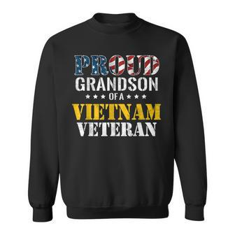 Proud Grandson Of A Vietnam Veteran | Us Veterans Day Sweatshirt - Seseable
