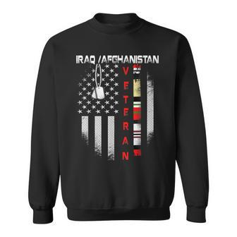 Proud Iraq Afghanistan Veteran Flag US Patriotic Men Women Sweatshirt Graphic Print Unisex | Seseable UK
