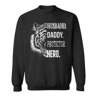 Proud Lion Cat Dad Best Father Husband Daddy Protector Hero Gift For Mens Sweatshirt | Mazezy