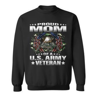Proud Mom Of A Us Army Veteran Military Vets Mother Men Women Sweatshirt Graphic Print Unisex - Seseable